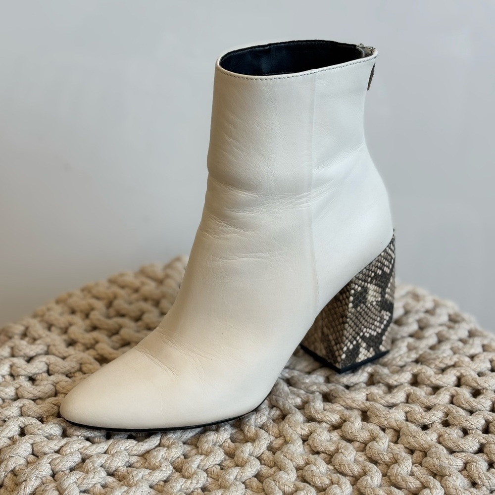 Dolce Vita Cream Ankle Boots